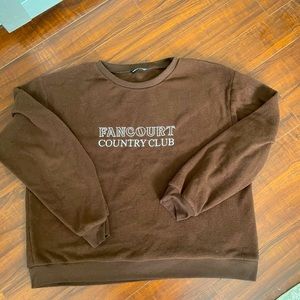 Brown crew neck